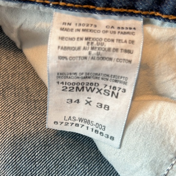 Wrangler 20X Relaxed  Fit Jeans Size 32x37 - Picture 10 of 10